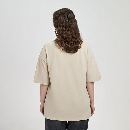 Футболка унисекс премиум AURA, бежевый