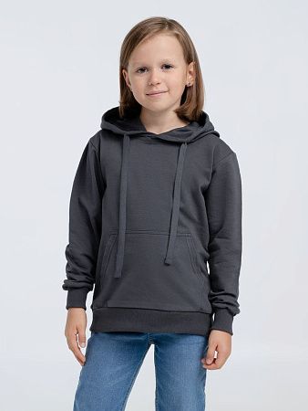 Худи детское Kirenga Kids 2.0, темно-серое (графит), размер 8 лет (118-128 см)