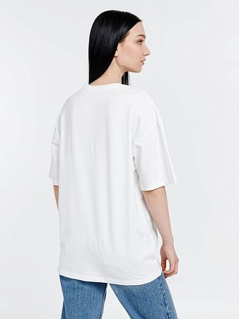 Футболка оверсайз унисекс Big Haul, молочно-белая, размер S