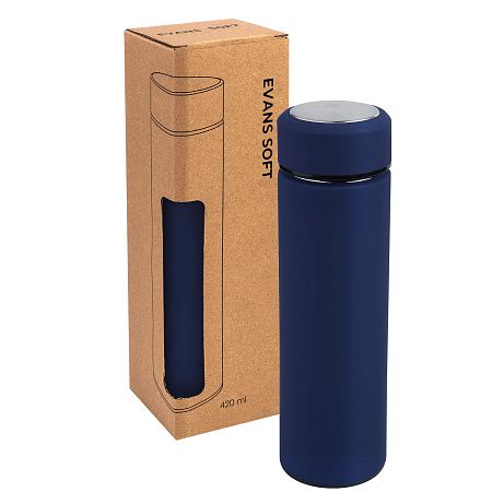 Термос EVANS SOFT 420мл. Темно-синий 6200.14