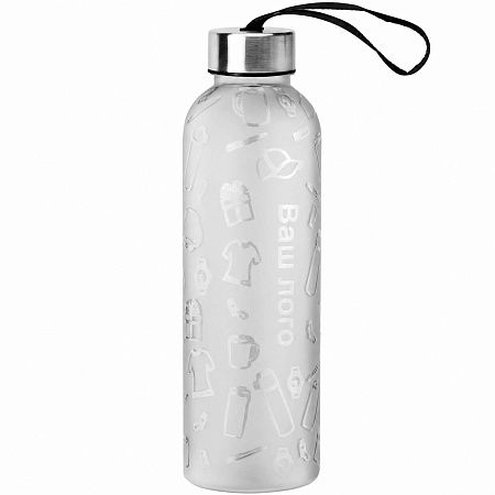 Бутылка для воды VERONA PET SOFT 550мл Белая с черным 6262.07.08