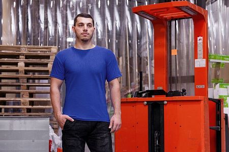 Футболка унисекс T-Bolka 180, светлый меланж, размер S