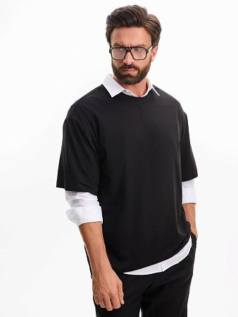 Футболка оверсайз унисекс Lavinia, черная, размер XL/2XL