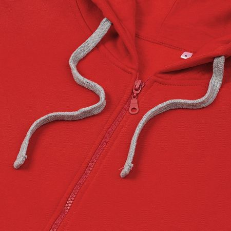 Толстовка на молнии с капюшоном Unit Siverga Heavy, красная, размер S v2