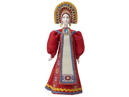 Подарочный набор: кукла фарфоровая, крем-мёд с лаймом и имбирем