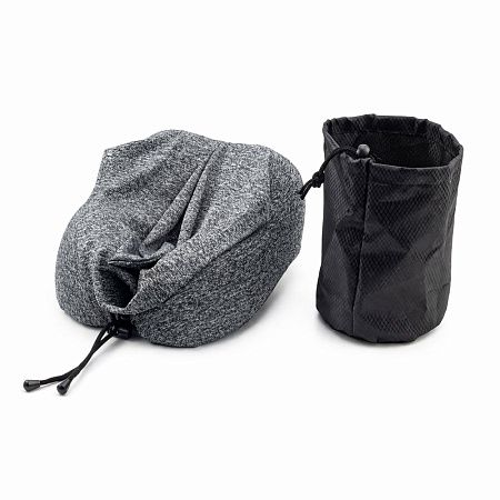 Подушка для путешествий с капюшоном Shon, тёмно-серая