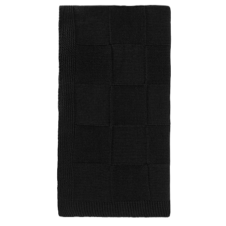 Плед Cella вязаный, черный (без подарочной коробки)