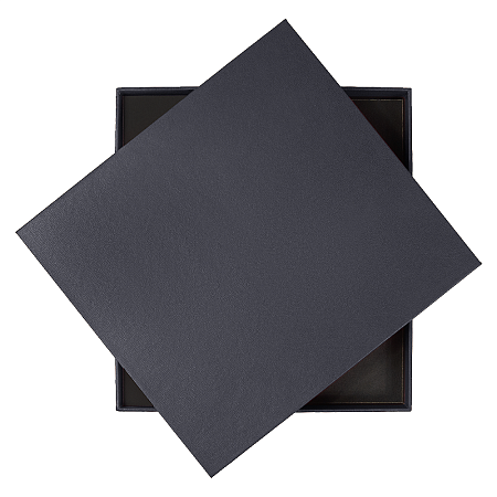 Коробка подарочная, размер  203*220*30 мм,  Solution Gift Linen  для ежедневника и ручки, антрацит (темное серебро)