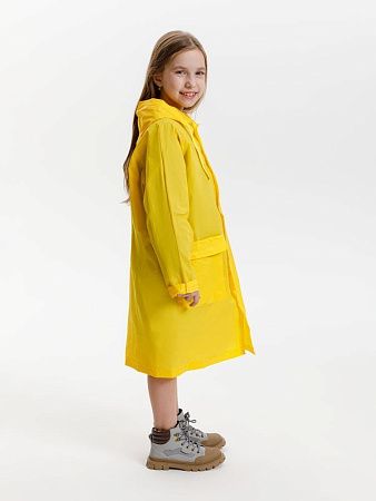 Дождевик детский RainDrop Kids, желтый, размер 10 лет (130-140 см)