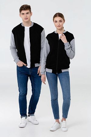 Бомбер College, черный, размер XS