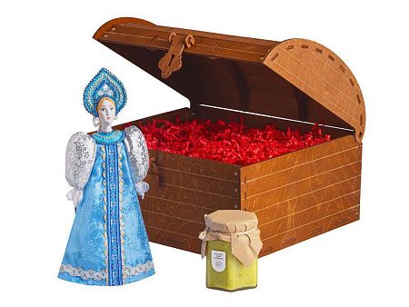 Подарочный набор: кукла фарфоровая, крем-мёд с лаймом и имбирем