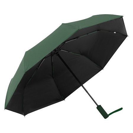 Зонт складной автоматический Forest Nautilus Bicolour диаметр 117 см, темно-зеленый/черный, в подарочной коробке  