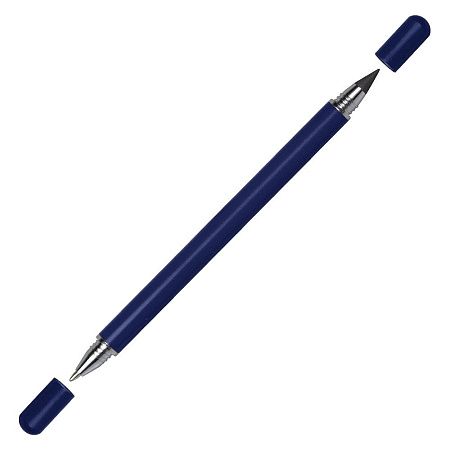 Ручка шариковая и вечный карандаш ETERNITY, металлическая, темно-синяя, матовая