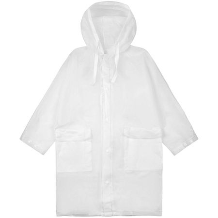 Дождевик детский RainDrop Kids, белый, размер 8 лет (118-128 см)