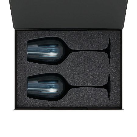 Подарочный набор 2 бокала для вина Toscana в черной коробке