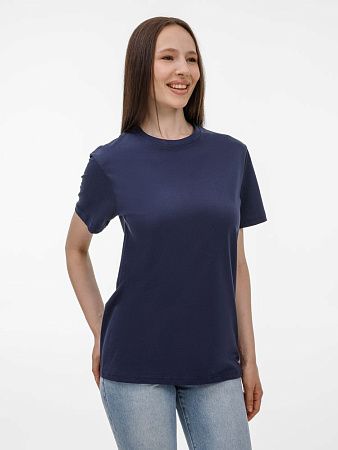 Футболка унисекс T-Bolka 180, темно-синяя, размер S