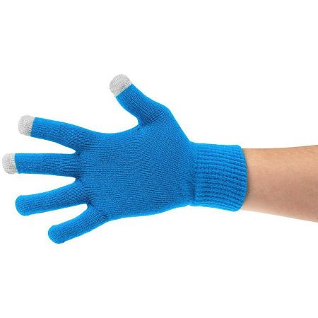 Перчатки сенсорные Urban Flow, ярко-голубые, размер L/XL