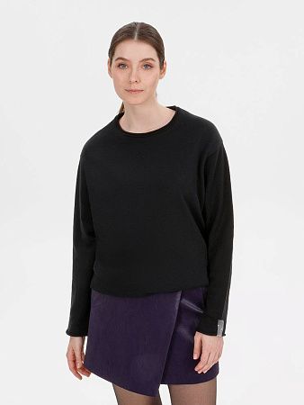 Лонгслив унисекс Siluetti Fuori, черный, размер S/M