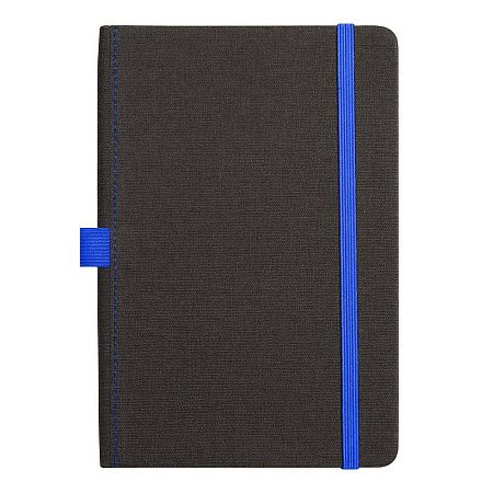 Блокнот Forest  Alfa Orion Rosewood А5, недатированный, в твердой обложке, темно-серый с синий резинкой и петлей для ручки