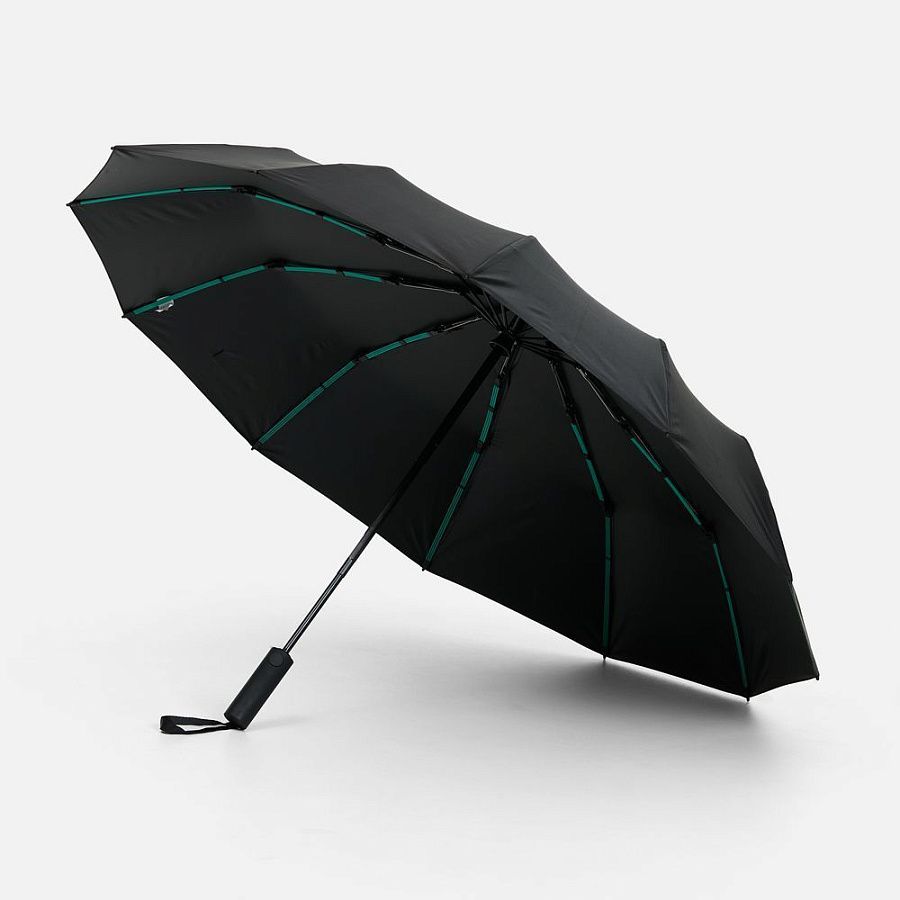 Зонт складной с УФ-защитой Ribstar, черный