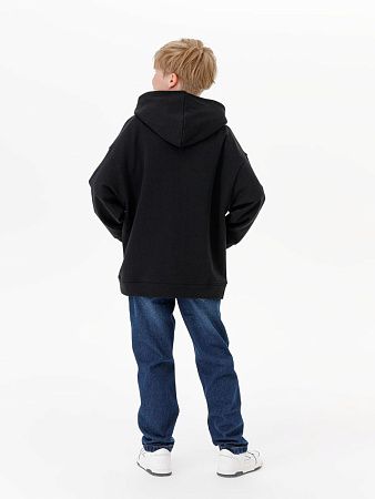 Худи детское оверсайз Houdini, черное, размер 8 лет (118-128 см)
