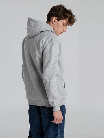 Толстовка на молнии с капюшоном Siverga Heavy 2.0, серый меланж, размер XS