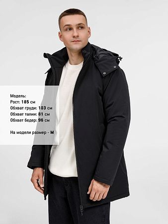 Куртка-парка унисекс Sfera, черная, размер L