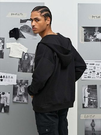 Толстовка унисекс на молнии Jelo, черная, размер S