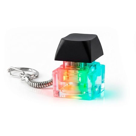 Брелок PUSH ME с LED подсветкой, Белый