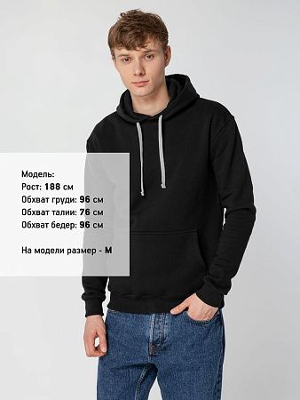 Толстовка с капюшоном Unit Kirenga Heavy, черная, размер S
