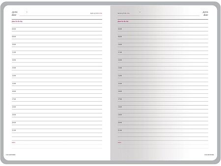 Ежедневник недатированный А5 «Sidney Nebraska» с серебряным срезом