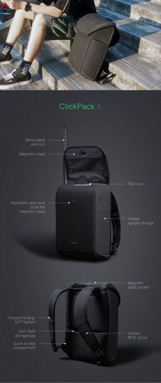 Рюкзак KORIN ClickPack X 45х32х15,5 см, с клапаном