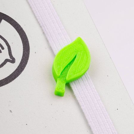 Шильдик на резинку Impreso, 3D-печать на заказ, листик