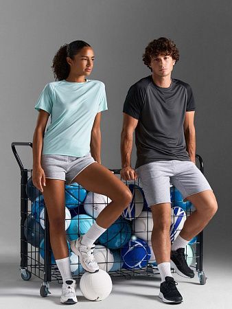 Футболка спортивная унисекс Vortex, ярко-бирюзовая, размер L