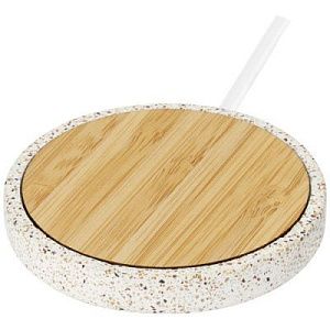 Бамбуковое беспроводное зарядное устройство "Terrazzo" 10 Вт