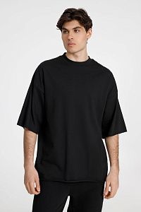 Футболка оверсайз унисекс T9, черная под нанесение