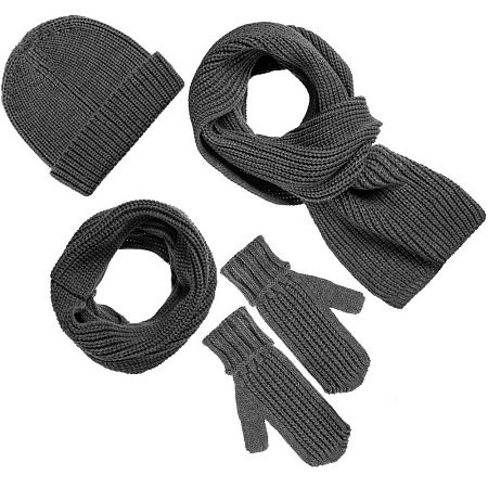 Варежки Nordkyn, серый меланж (эбонит), размер L/XL