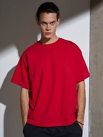 Футболка Oversize Premium, красная, размер L