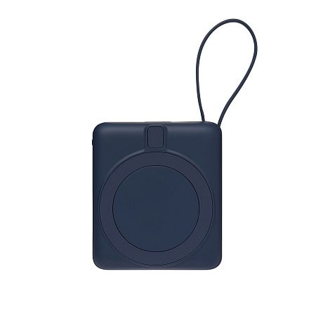 Внешний аккумулятор с подсветкой Риттер PD (Ritter PD) 10000mAh с функцией беспроводной зарядки 15W, синий