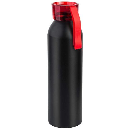 Бутылка для воды VIKING BLACK 650мл. Черная с красной крышкой 6142.03