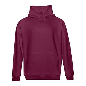 Худи унисекс STAN оверсайз футер без начёса 350, 66, Бордовый,  (66)  (56/XXXL)