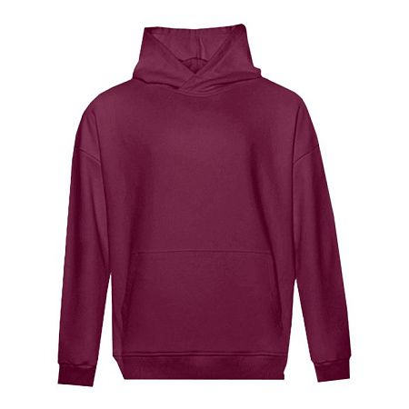 Худи унисекс STAN оверсайз футер без начёса 350, 66, Бордовый,  (66)  (56/XXXL)