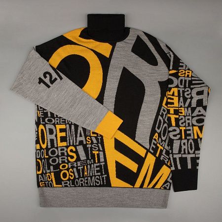 Свитер оверсайз на заказ Tricksy Net, полушерсть, размер L/XL