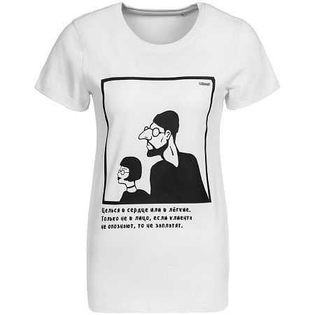Футболка женская «Леон», белая, ver.2, размер XL