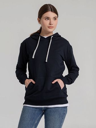 Толстовка с капюшоном Unit Kirenga, темно-синяя, размер XS