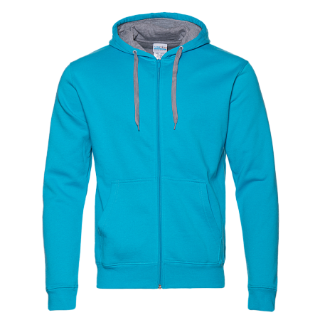 Толстовка мужская STAN с капюшоном на молнии футер с начёсом 280, 17, Бирюзовый,  (32)  (54/XXL)