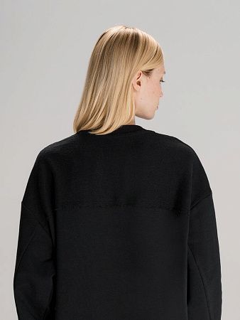 Свитшот оверсайз унисекс Vozduh, черный, размер M/L