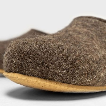 Домашние валенки Wild, серо-коричневые (натуральные), размер 46