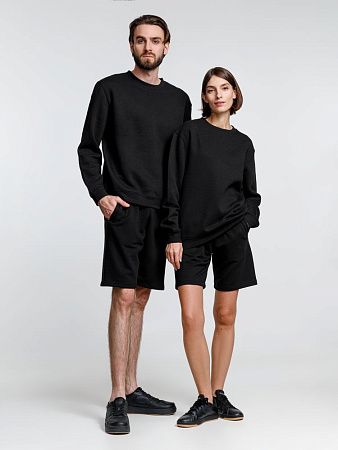 Свитшот унисекс Delta, черный, размер M