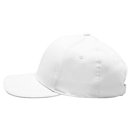 Кепка 6-панельная Oxford 300, c белым сендвичем, белая